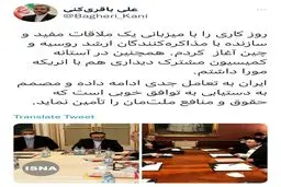 توئیت نگران‌‎کننده علی باقری از وین