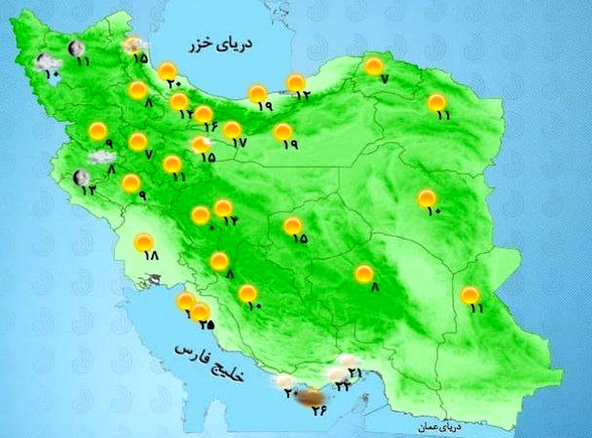 هواشناسی امروز ۱۵ فروردین | کاهش محسوس دما در انتظار این استان‌