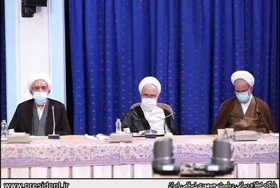دیدار اعضای جامعه روحانیت مبارز با رییس جمهور