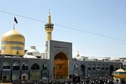 پرچم گنبد رضوی سیاهپوش شد