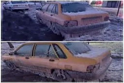 تصاویر بی سابقه از یخ زدن خودروها در زنجان