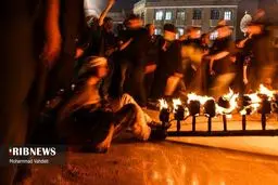 تصاویر مشعل گردانی نجفی‌های مقیم قم