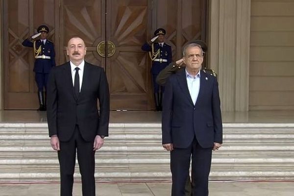 فیلمی که الهام علی‌اف از دیدارش با مسعود پزشکیان منتشر کرد