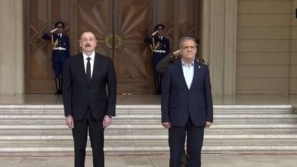 فیلمی که الهام علی‌اف از دیدارش با مسعود پزشکیان منتشر کرد