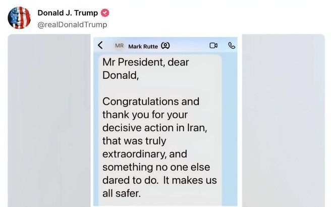 تبریک پنهانی مارک روته به ترامپ بابت حمله به ایران؛ ناتو در مظان اتهام