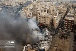 تصاویر آتش سوزی در بازارچه بزرگ جنت تهران