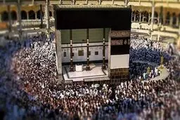  لباس احرام بر تن کعبه