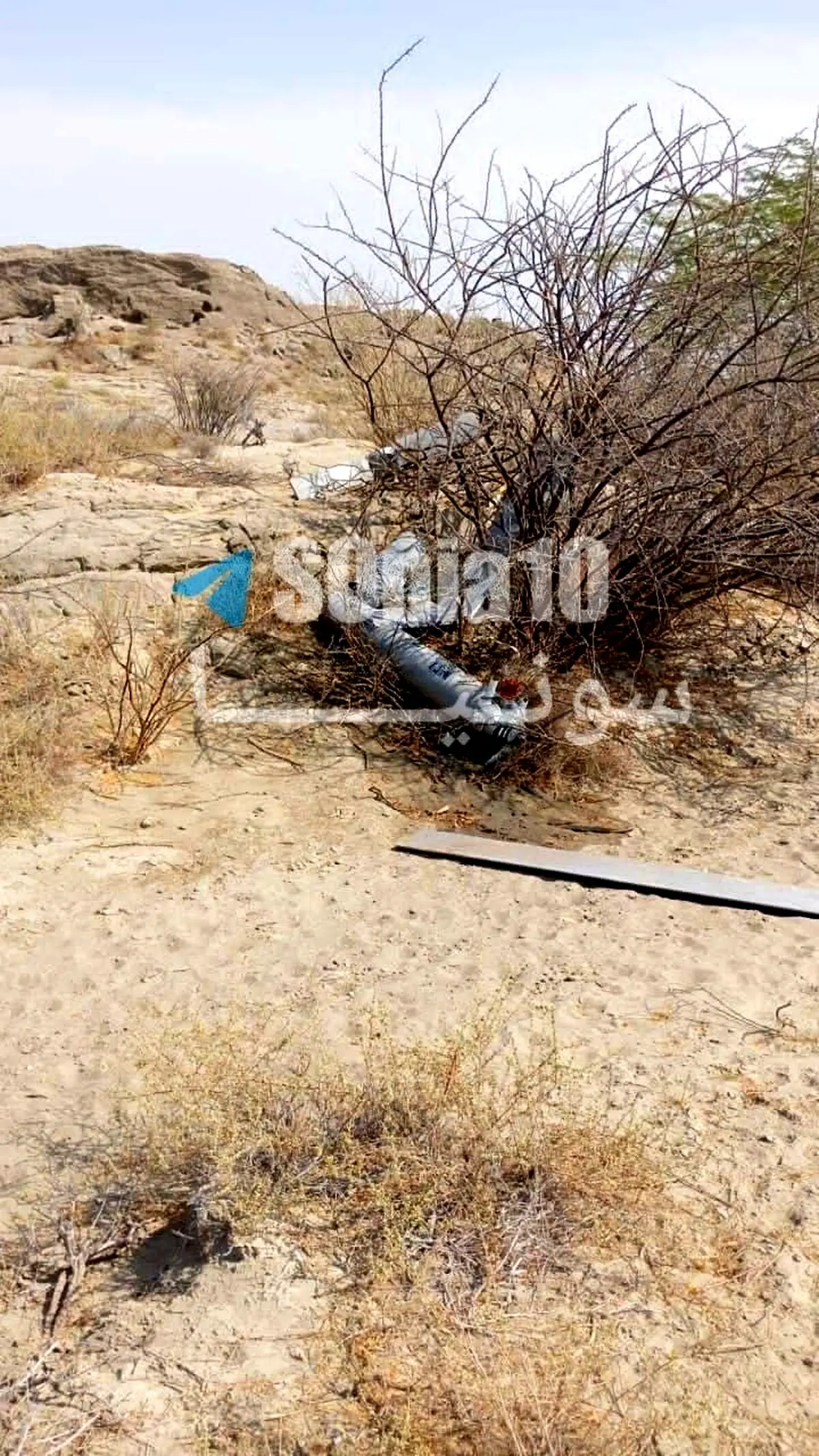لحظه سرنگونی یک پهپاد بر فراز قشم