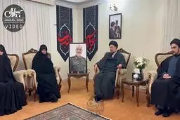 ببینید | سید حسن خمینی در منزل شهید سلامی