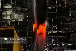 تصاویر آتش سوزی گسترده در بیمارستان گاندی تهران