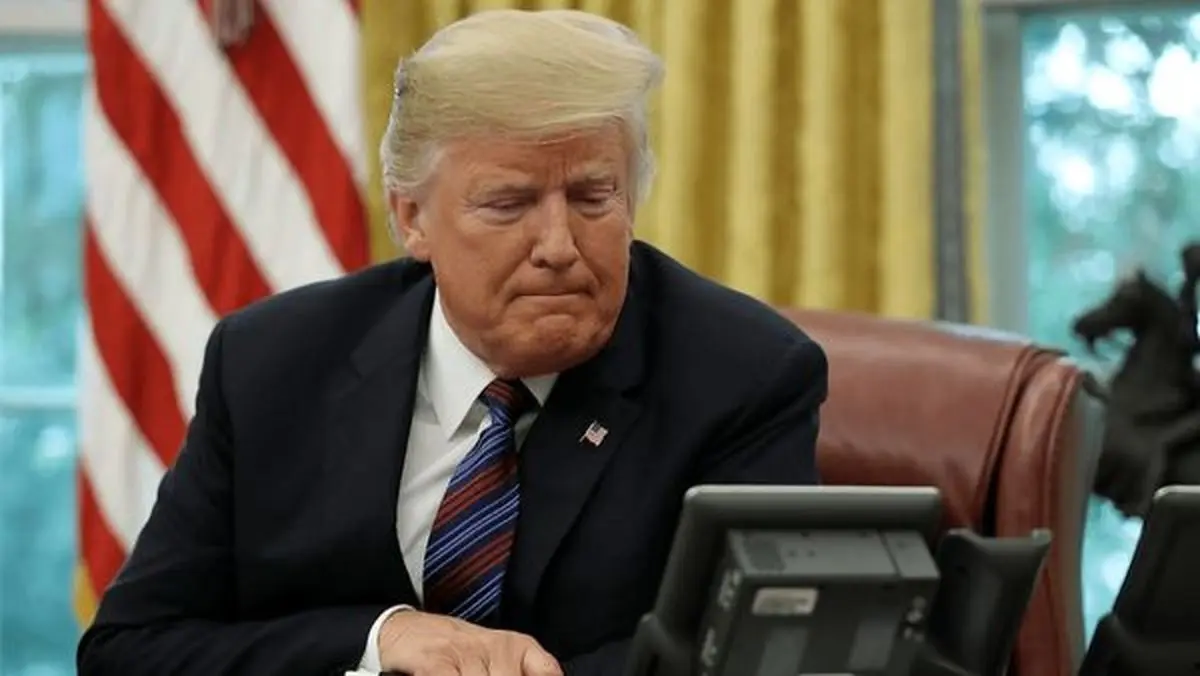 صحبت ترامپ با یک بوقلمون در کاخ سفید + فیلم