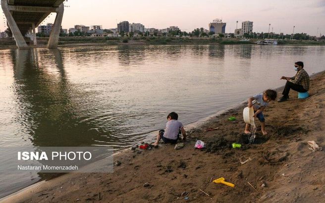 تصاویر فاجعه در رودخانه کارون