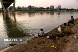 تصاویر فاجعه در رودخانه کارون