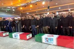پیکر شهید ربانی، همسر و فرزند شهیدش به خاک سپرده شد
