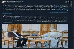 تاکید عراقچی و وزیر دیوان سلطانی عمان بر کاهش درد و رنج مردم مظلوم غزه