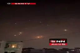 الله و اکبر گفتن لبنانی ها با عبور موشک های ایران