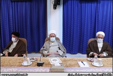 دیدار اعضای جامعه روحانیت مبارز با رییس جمهور