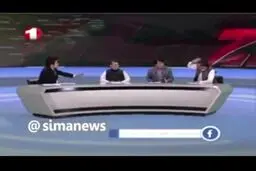 تصاویر کتک کاری در مناظره تلویزیونی