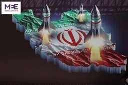 موشک های ایران بر فراز کنست / عکسی از پوستر معنادار سایت رهبری