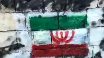 ترسیم پرچم ایران در خیابان‌های اسرائیل