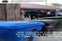 این فرد لس‌انجلس را به آتش کشید