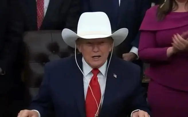 ترامپ گاوچران شد + فیلم