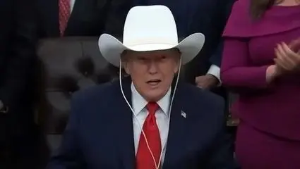 ترامپ گاوچران شد + فیلم