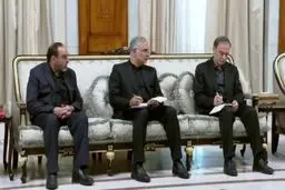 فیلم جدید از دیدار لاریجانی با رئیس جمهور عراق