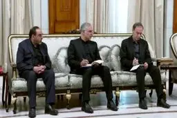فیلم جدید از دیدار لاریجانی با رئیس جمهور عراق