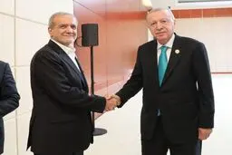 ژست خندان پزشکیان مقابل اردوغان 