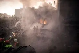 لحظه‌ی هدف قرار دادن مکان شهید حسن نصرالله + فیلم جدید