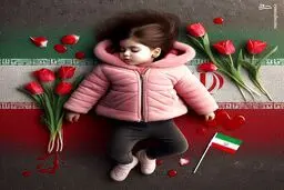 تصاویر شهید کوچک کاپشن صورتی به کمک هوش مصنوعی