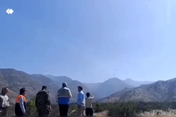 پرواز هواپیمای ایلیوشین سپاه برای اطفاء حریق پارک ملی گلستان 