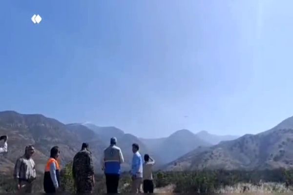 پرواز هواپیمای ایلیوشین سپاه برای اطفاء حریق پارک ملی گلستان 