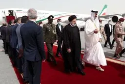 تصاویر حضور رئیس جمهور در قطر