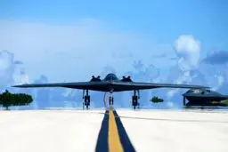 تیک‌آف هیجان انگیز بمب افکن B2 اسپیریت