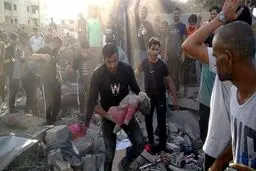شهادت ۱۵ فلسطینی درحملات امروز رژیم صهیونیستی به غزه