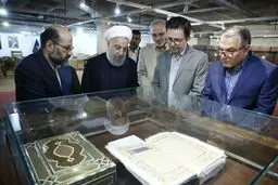 بازدید روحانی از سازمان اسناد و کتابخانه ملی ایران + تصاویر