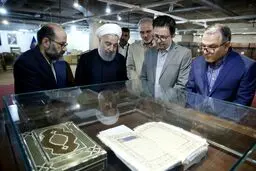 بازدید روحانی از سازمان اسناد و کتابخانه ملی ایران + تصاویر
