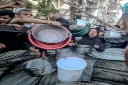 مستند سازمان ملل از لحظه تیراندازی به کودکان گرسنه در انتظار غذا
