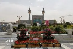 تصاویر | گل آرایی محل شهادت حادثه تروریستی در حرم رضوی