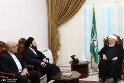 دیدار سید علی خمینی با نایب رئیس مجلس اعلای شیعیان لبنان 