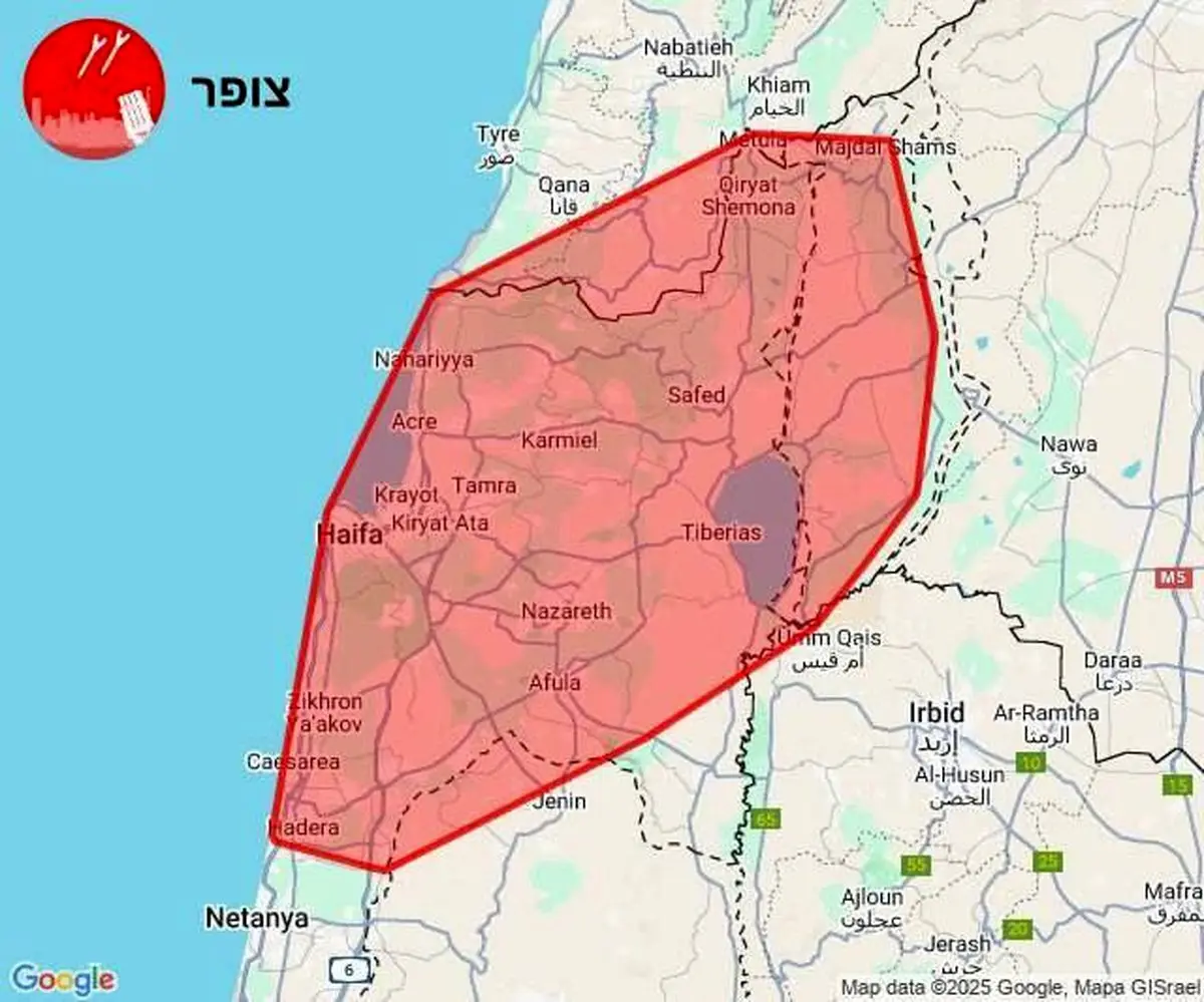 لحظه عبور موشک ایرانی بر فراز آسمان قدس اشغالی