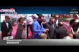 اولین ویدیو از اصغر فرهادی و امیر جدیدی روی فرش قرمز جشنواره کن