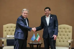 تصاویر دیدار دبیرکل سازمان ملل با معاون اول رئیس جمهور