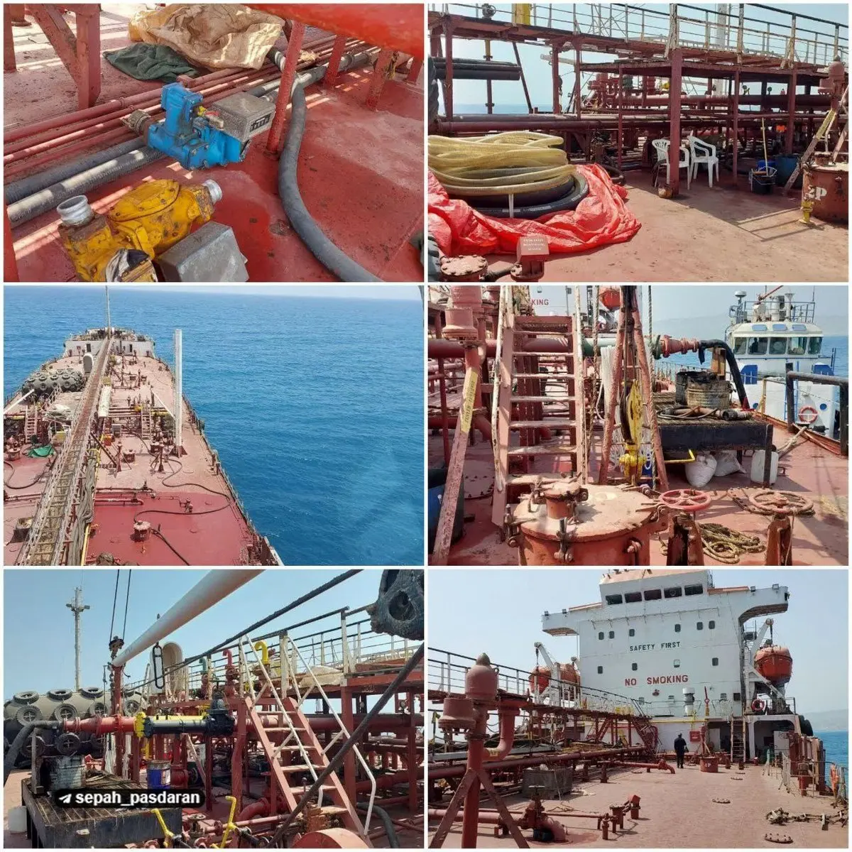 تصاویر کشتی نفتکش توقیف شده در دریای عمان