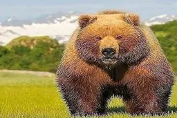 عکس:خرس کودیاک هم اندازه و قدرت تانک
 