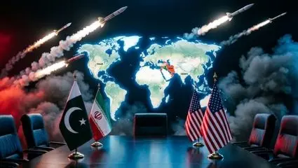 مانور استقبال جنگنده های پاکستانی و اسکورت هواپیمای تیم مذاکره کننده ایران