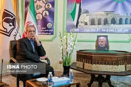 تصاویر مراسم بزرگداشت شهید یحیی سنوار در دفتر حماس