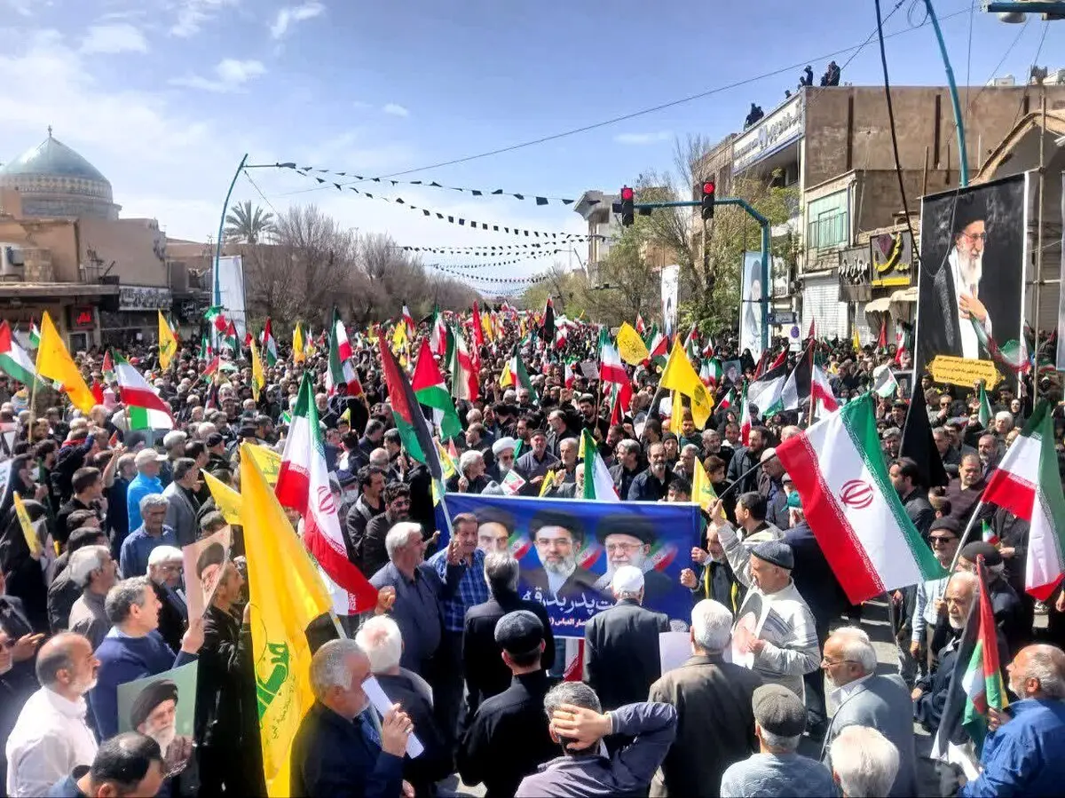یزدی‌ها آزادی قدس شریف را فریاد زدند